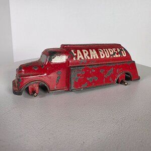 Vintage Cam Cast Diecast Farm Bureau Tanker Truck 5" Edgerton Ohio Rare As Is Co